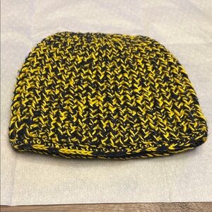 Black and Yellow Knit Beanie